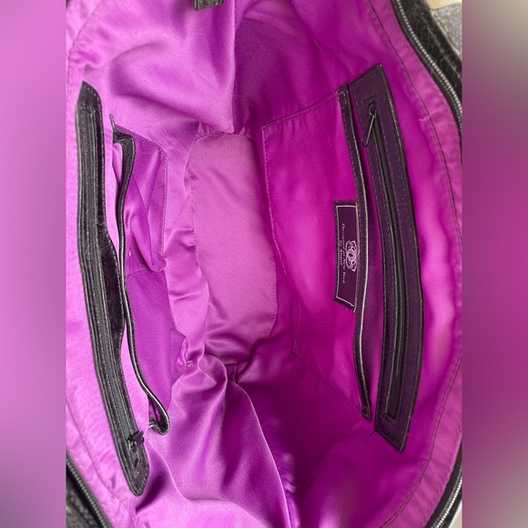 Sharif 100% Leather NWT Shoulder Bag Hand Painted Floral Flowers - Picture 13 of 17